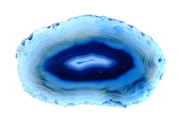 Blue agate isolated — Stock Photo, Image