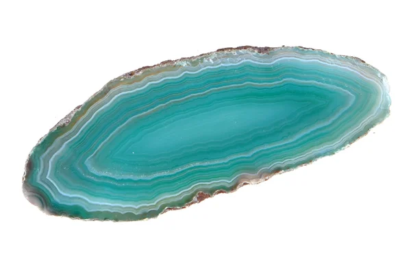 Blue agate isolated — Stock Photo, Image