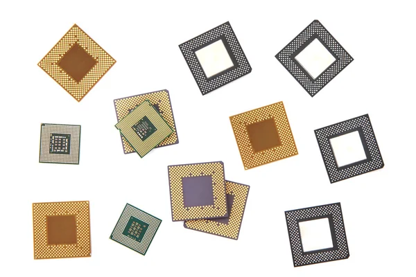 Microprocessadores cpu isolados — Fotografia de Stock