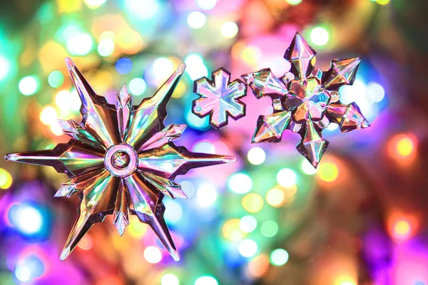 Color christmas lights background — Stock Photo, Image