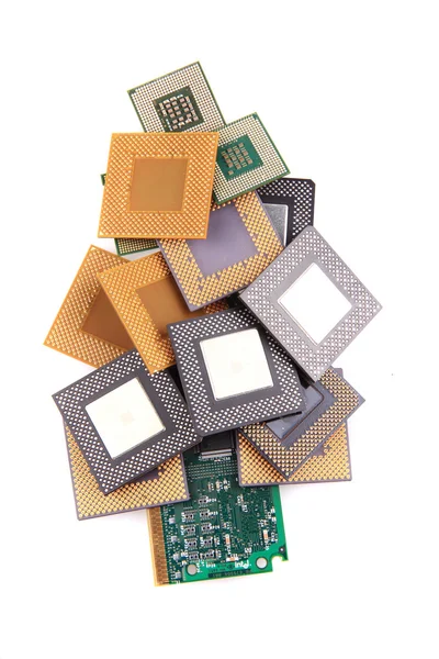 Computer chip as christmas tree decoration — Stock Photo, Image