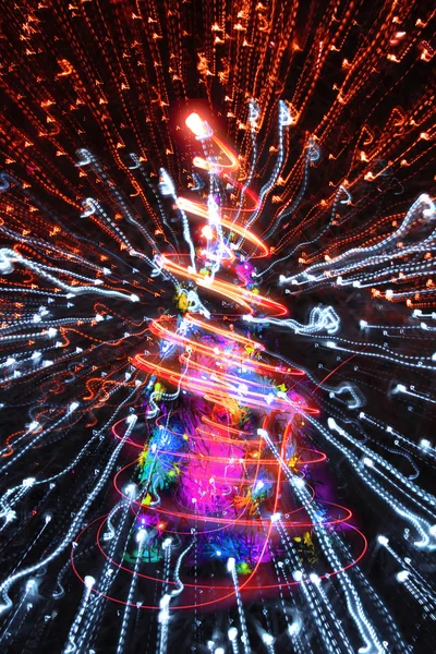 Abstracte christmas lights explosie — Stockfoto