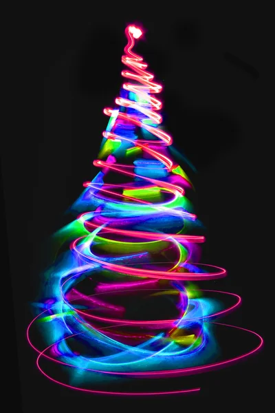 크리스마스 나무 크리스마스 불빛 — 스톡 사진