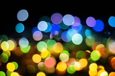 Noel renkli ışıklar arka plan - hearts