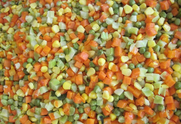 Морквяний кукурудзяний гороховий фонтан — стокове фото