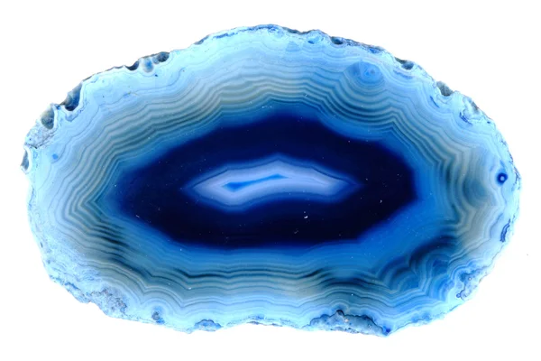 Blue agate isolated — Stock Photo, Image