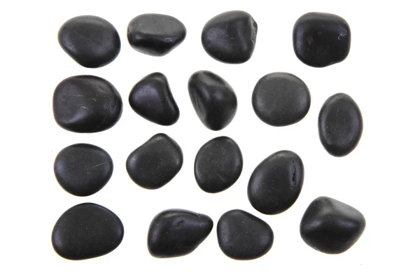 Black stones isolated — Stock Photo, Image