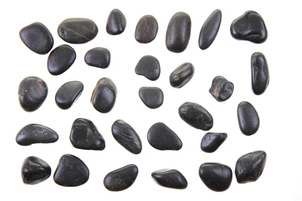 Black stones isolated — Stock Photo, Image
