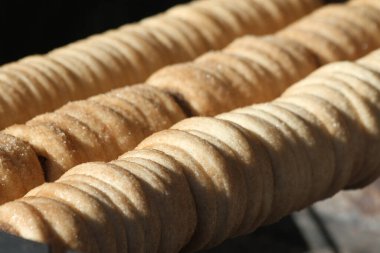 Geleneksel Czech baca keki güzel bir yemek arka planı olarak