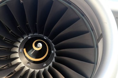 Büyük turbo jetin ayrıntıları güzel bir teknoloji arka planıdır.