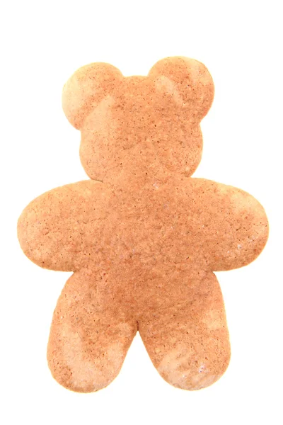 Urso de pão de gengibre isolado — Fotografia de Stock