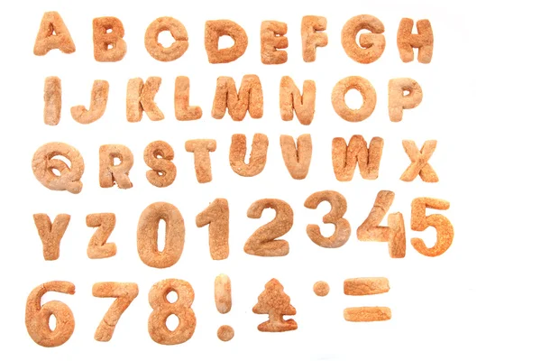Alfabeto de Navidad de pan de jengibre —  Fotos de Stock