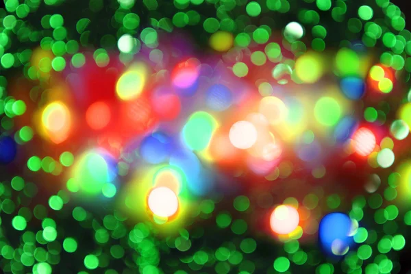 Luces de color de Navidad como fondo de vacaciones — Foto de Stock