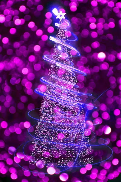 Violet christmas tree — Stock Photo, Image