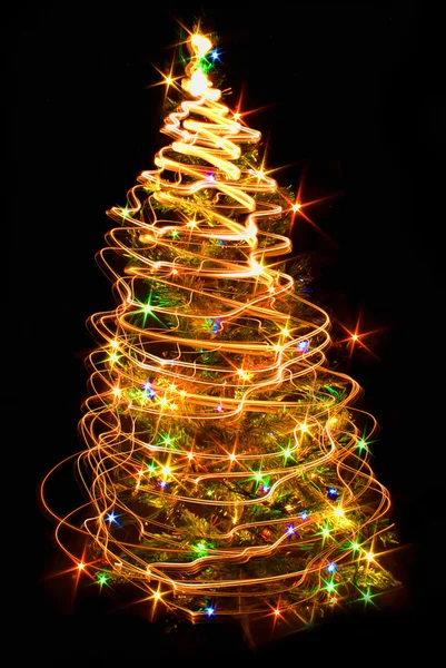 Árbol de luces de Navidad — Foto de Stock