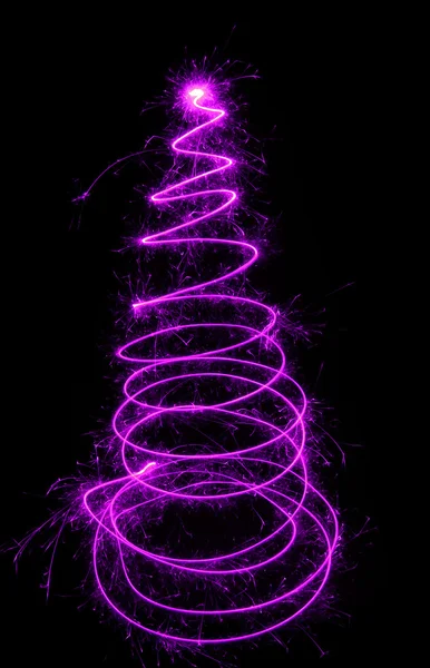 Christmas tree from the light — Stock Photo, Image