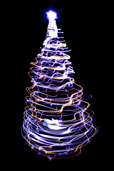 Weihnachtsbeleuchtungsbaum — Stockfoto