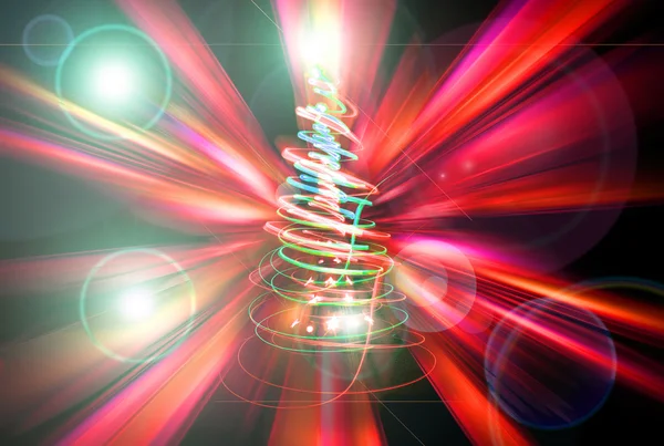 Christmas lights tree — Stock Photo, Image