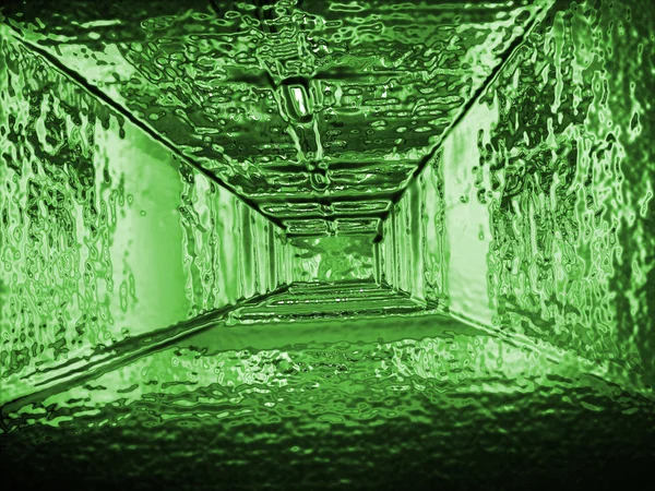 Abstract green tunnel — Stock Photo, Image