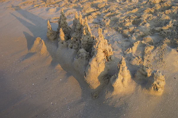 Άμμος κάστρο στην παραλία — Φωτογραφία Αρχείου
