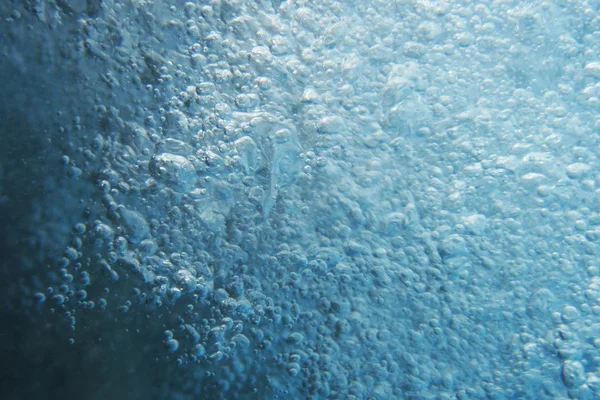 Modrou vodu bublina a kyslík textura — Stock fotografie