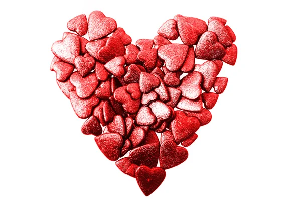 Rött hjärta isolerade — Stockfoto