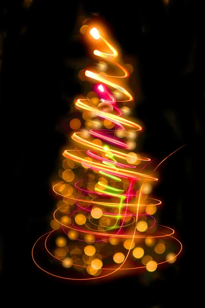 Weihnachtsbaum aus den Lichtern — Stockfoto