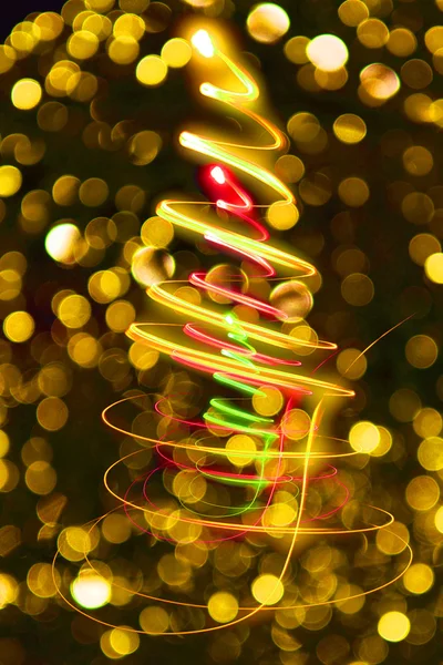 Christmas tree from the lights — Stock Photo, Image