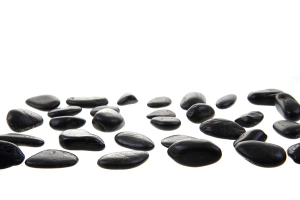 Black stones isolated — Stock Photo, Image