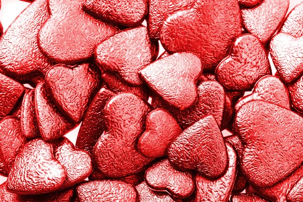 Corazones rojos fondo de San Valentín —  Fotos de Stock