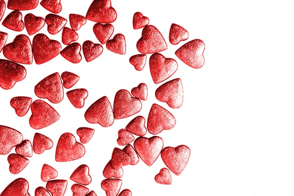Красные сердца Валентина фон — стоковое фото