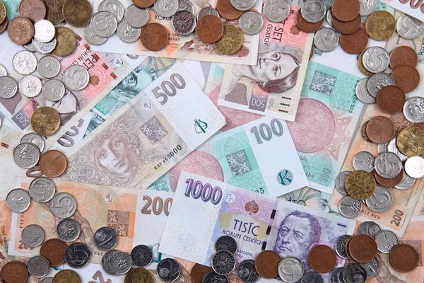 Czech money background — Stock Photo, Image