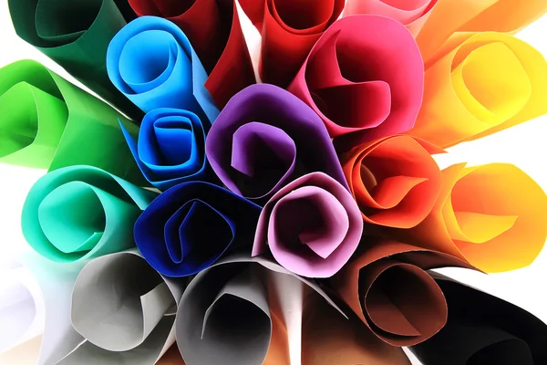 Rolos de papel de cor — Fotografia de Stock