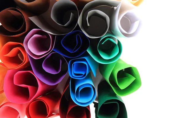 Papierrollen farbig — Stockfoto