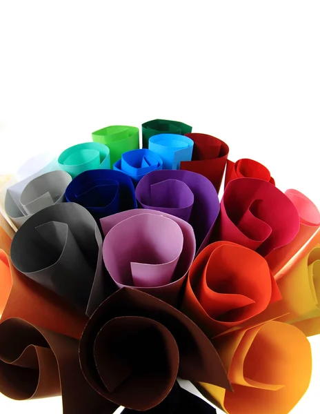 Renk kağıt rulo — Stok fotoğraf