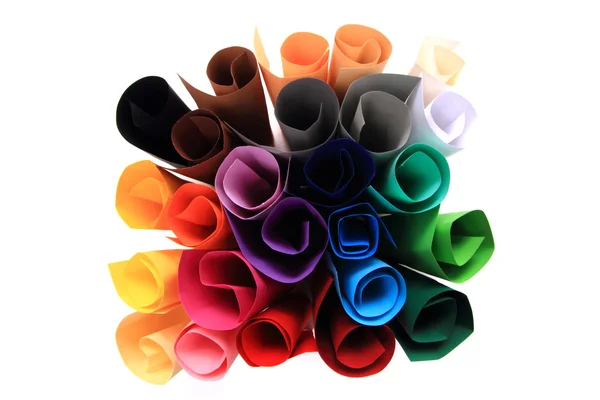 Rouleaux de papier couleur — Photo