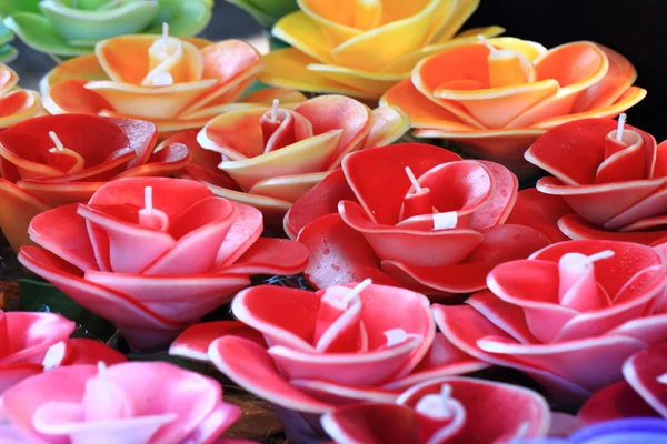 Colore fiori candele — Foto Stock