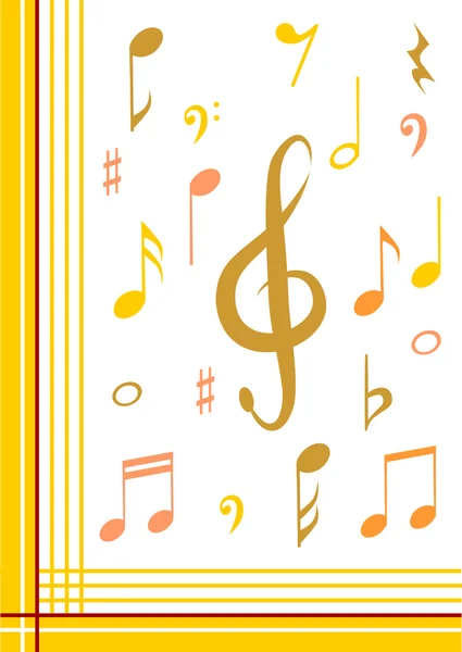 Music note background — Stock Vector