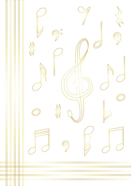 Music note background — Stock Vector