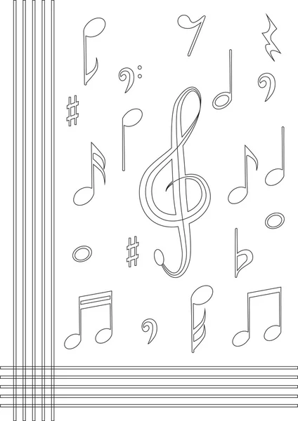 Music note background — Stock Vector