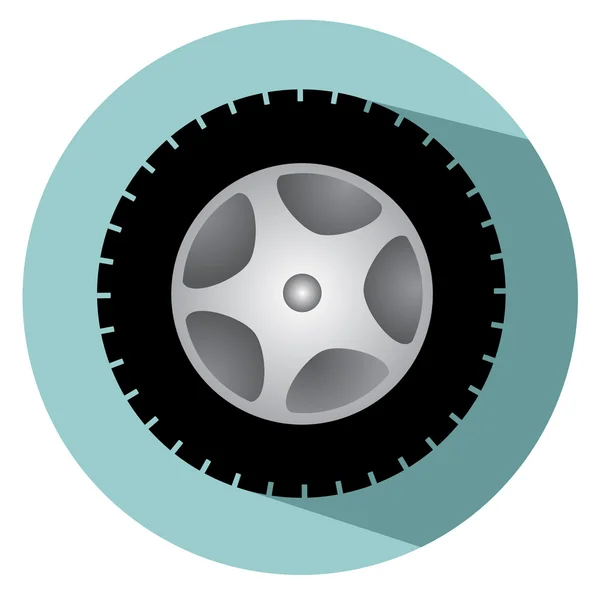 Hjulet ikonen grafik — Stock vektor