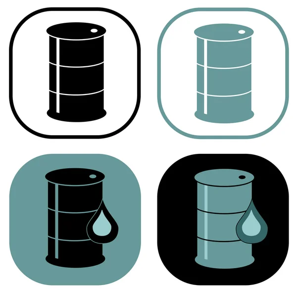 Conjunto de símbolo de icono de barril — Vector de stock