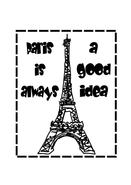 Le design pour Paris est toujours une bonne idée — Image vectorielle