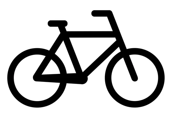 Icono de bicicleta sobre fondo blanco — Vector de stock