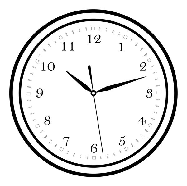 Черные настенные часы — стоковый вектор