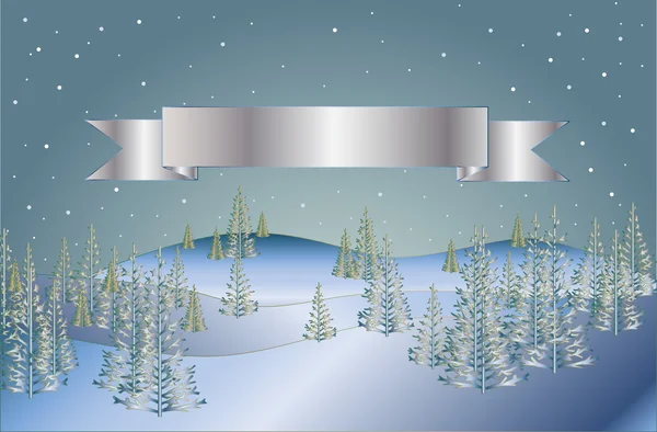 Paysage de Noël — Image vectorielle