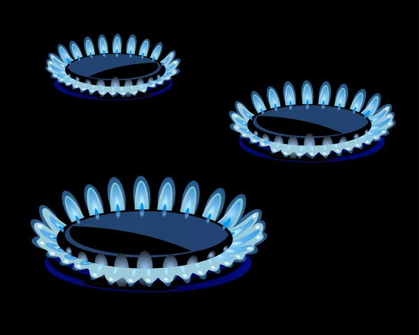 Vlammen van gas — Stockvector