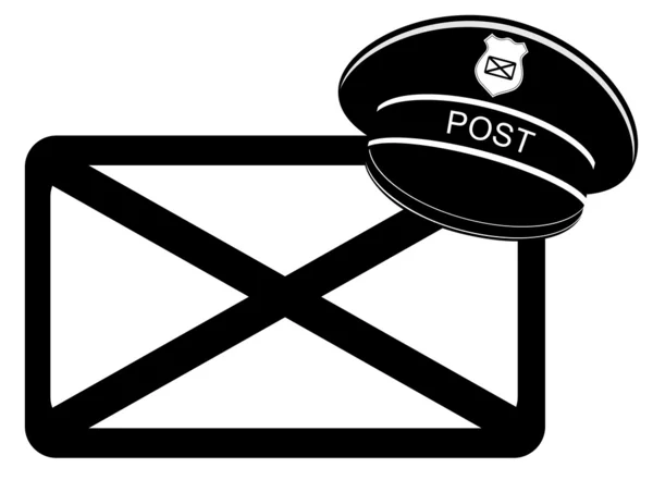 De piek GLB postbode met letter — Stockvector