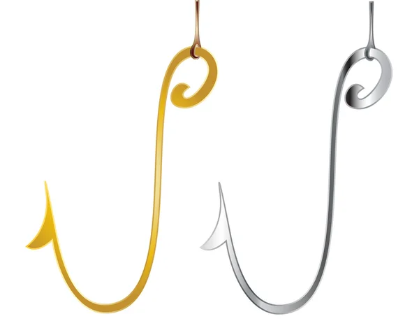Crochet de pêche — Image vectorielle