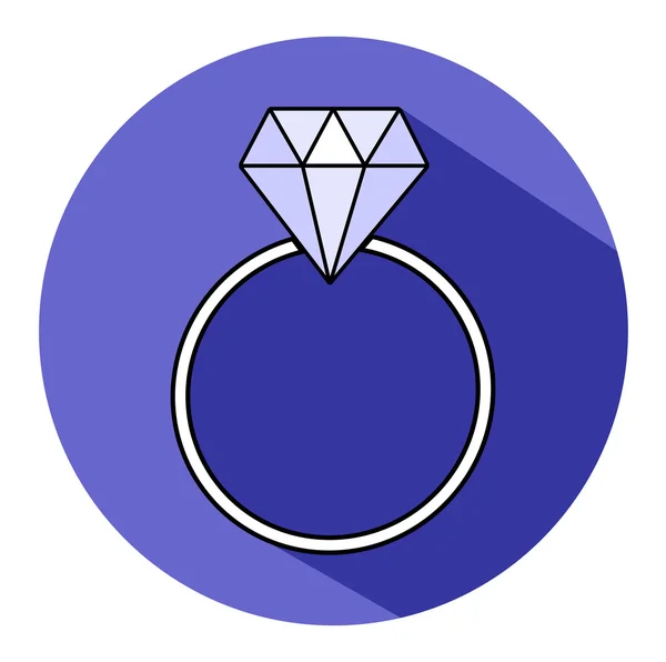Diamant-Verlobungsring — Stockvektor
